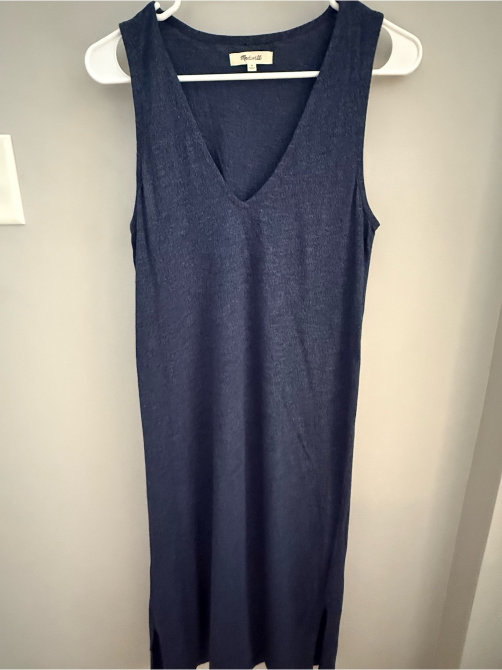 Madewell Sleeveless V-Neck Navy Dress size medium